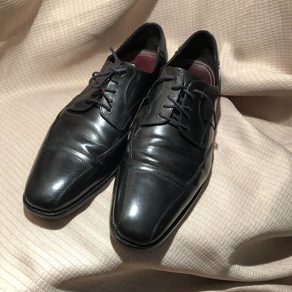 Johnston & Murphy oxford leather black shoes, 11.5 main image 6